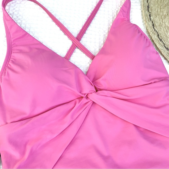 BLEU Rod Beattie Twist & Shout Pink 1-PC Swimsuit Sz 12 - Picture 13 of 13